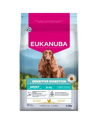 EUKANUBA Special Care Adult Dogs with Sensitive Digestion 2,3 kg hrana pentru caini adulti cu sistem digestiv sensibil