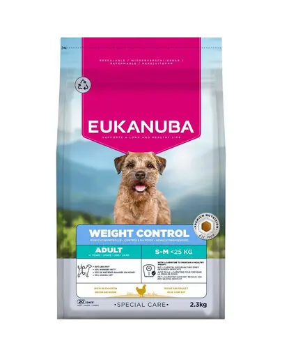 EUKANUBA Special Care Hrana uscata pentru caini adulti de talie mica si medie, pentru controlul greutatii 2,3 kg