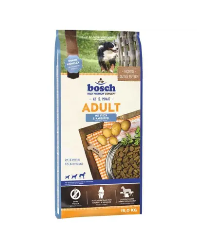 BOSCH Adult Fisch & Potato Hrana uscata pentru caini adulti, cu peste si orez1 kg