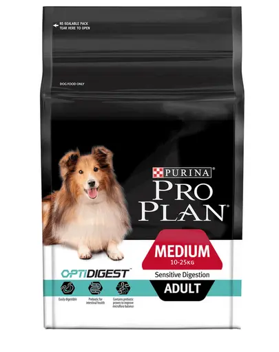 PURINA PRO PLAN Medium Adult Sensitive Digestion hrana uscata pentru caini adulti de talie medie, cu miel, 3 kg
