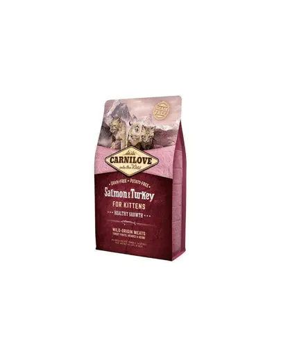 CARNILOVE Kitten hrana uscata pentru pisoi, cu somon si curcan 400 g
