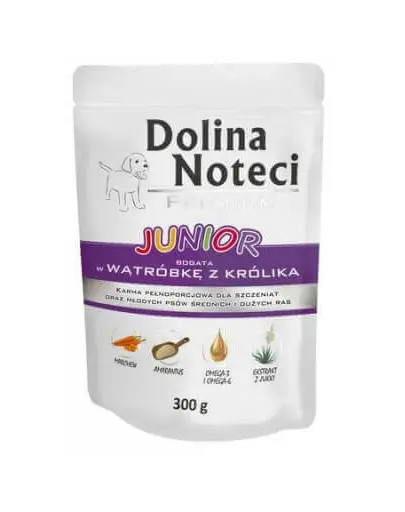 DOLINA NOTECI Premium Junior Hrana caini 300g bogata in ficat de iepure