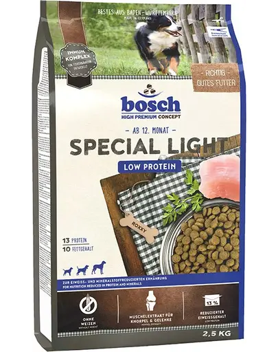 BOSCH Special light hrana uscata pentru caini adulti cu afectiuni renale sau hepatice 2.5 kg