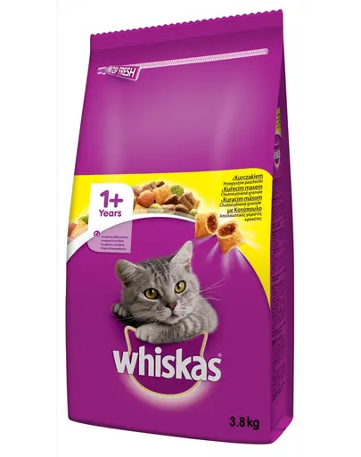 WHISKAS Adult cu pui 3,8 kg hrana uscata pentru pisici