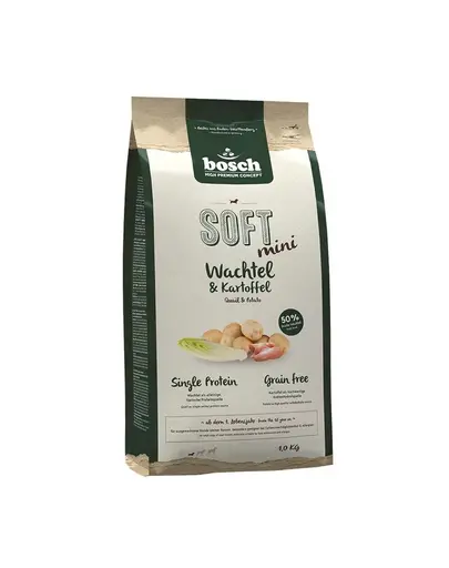 BOSCH Soft Mini - Hrana uscata pentru Caini de rase mici cu prepelita si cartofi 1 kg