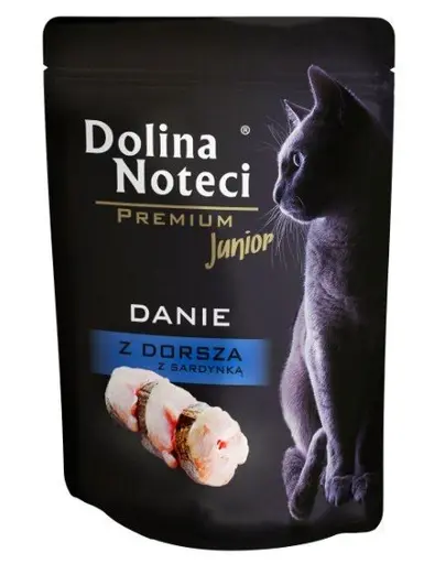 DOLINA NOTECI Premium Junior hrana pisoi 85 g cod si sardine