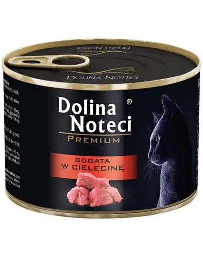 DOLINA NOTECI Premium Bogata in carne de vitel - pentru pisici adulte 185 g