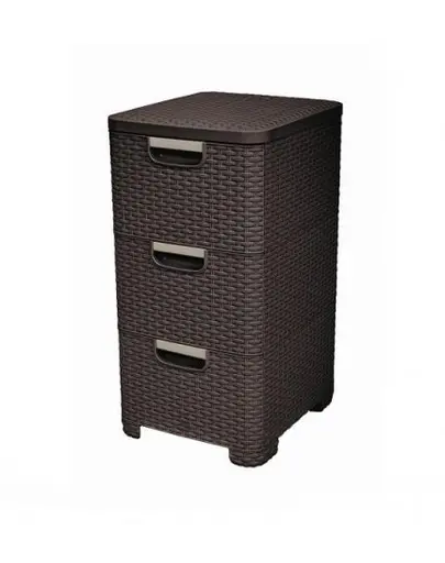 CURVER Biblioteca cu sertare Regal maro inchis