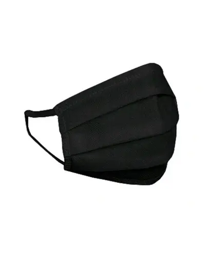 HEXA HEALTH Masca de protectie din bumbac cu doua straturi - negru