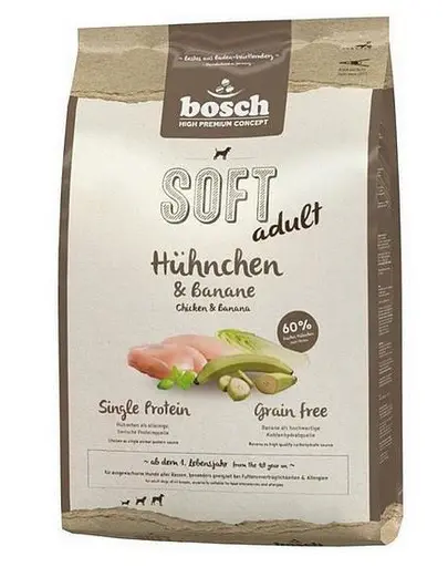 BOSCH Soft Hrana uscata cu pui & banane pentru caini adulti cu intolerante 12.5 kg