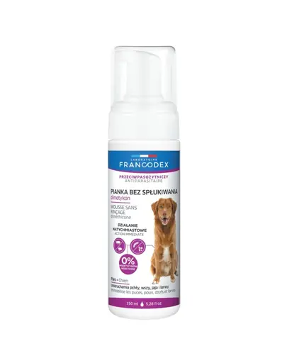 FRANCODEX Spuma fara clatire pentru caini (dimeticona) 150 ml
