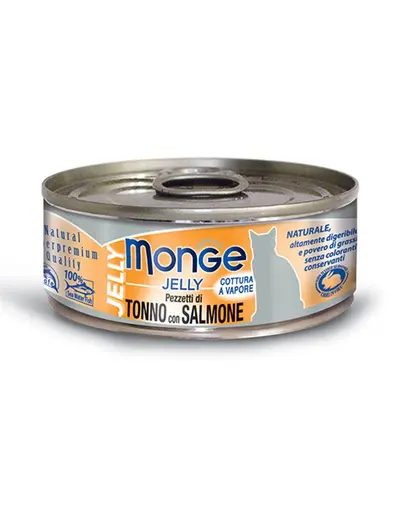 MONGE Jelly hrana umeda pentru pisici, cu ton si somon 80 g