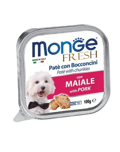 MONGE Fresh hrana umeda pentru caini sub forma de pate, cu porc 100 g
