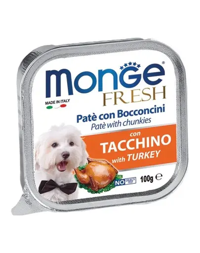 MONGE Fresh hrana umeda pentru Caini sub forma de pate, curcan 100 g