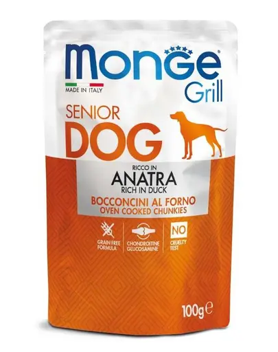 MONGE Grill Senior hrana umeda pentru Caini seniori, cu rata 100 g