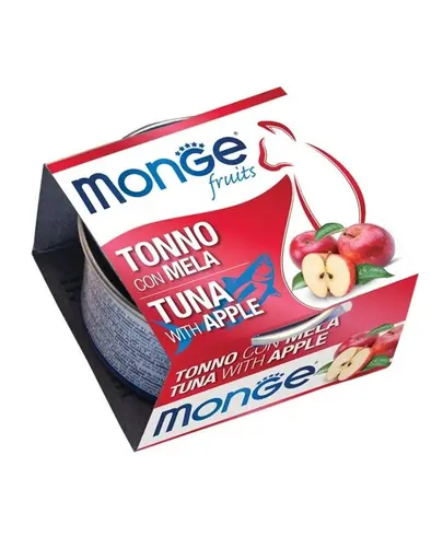MONGE Fruit Cat hrana umeda pentru pisici, cu ton si mar 80 g
