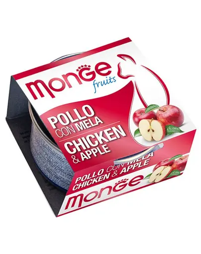 MONGE Fruit hrana umeda pentru pisici, cu pui si mere 80 g