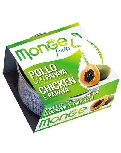 MONGE Fruit hrana umeda pentru pisici, cu pui si papaya 80 g