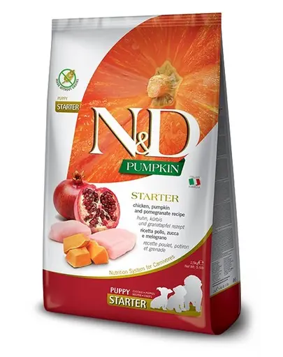 FARMINA N&D Pumpkin All Breeds - Hrana pentru pui de catel - pentru toate rasele - pui si rodie - 2,5 kg