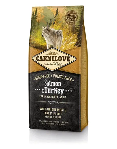 CARNILOVE Adult Large Breed hrana uscata caini adulti de rase mari, somon si curcan 24 kg (2 x 12 kg)