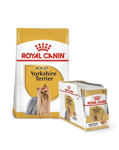 ROYAL CANIN Yorkshire Terrier Adult 7.5 kg hrana uscata + hrana umeda 12 x 85g