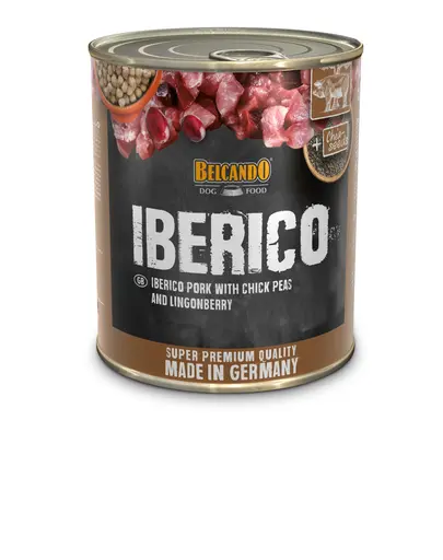 BELCANDO Super Premium hrana umeda pentru caini, porc iberic cu naut si merisoare de munte, 800 g