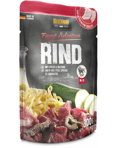 BELCANDO Finest Selection hrana umeda caini adulti, cu vita si taitei 300 g