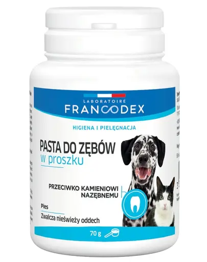 FRANCODEX Pasta de dinti pudra pentru caini si pisici 70 g