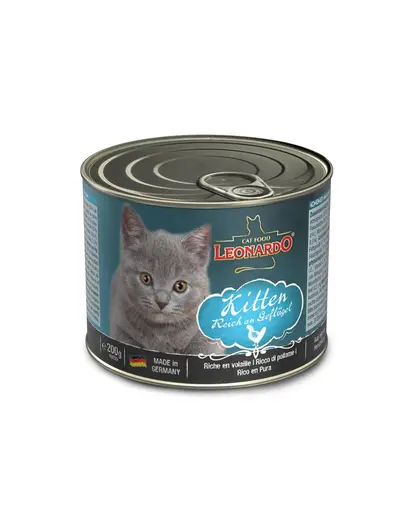 LEONARDO Quality Selection Kitten hrana umeda pentru pisoi, cu pasare de curte 200 g