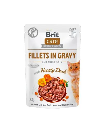 BRIT Care Cat Fillets in gravy, file de rata in sos 85 g