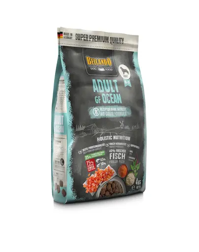BELCANDO Adult Grain Free hrana uscata pentru cainii sensibili, cu pesti de ocean, talie M-XL, 4 kg
