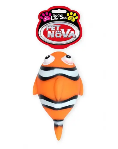 PET NOVA DOG LIFE STYLE Jucarie din cauciuc pentru caini, pestele Nemo 13,5cm
