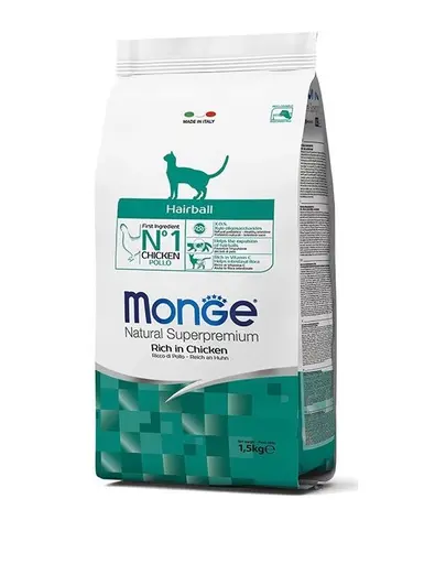 MONGE Cat Hairball hrana uscata pentru eliminarea ghemotoacelor de par 400 g