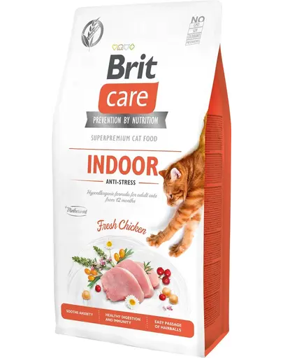BRIT Care Cat Grain-Free Indoor Anti-Stress hrana uscata pisici, hipoalergenica, fara cereale 7 kg
