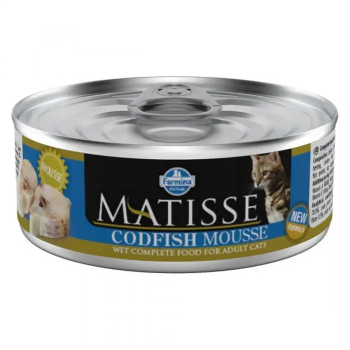 Matisse hrana umeda pentru pisici cu cod si hering mousse 85 g