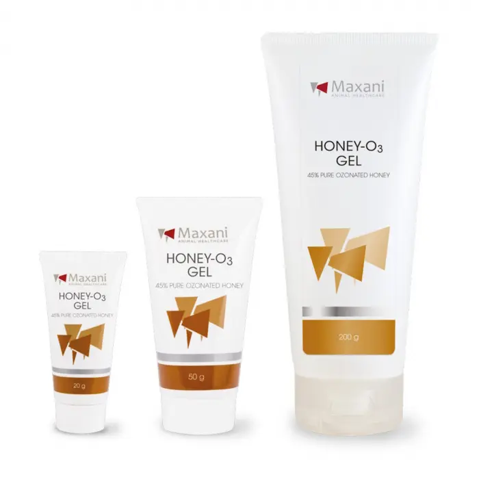 Maxani Honey-O3 gel, pentru vindecarea pielii deteriorate la animale, 20 g