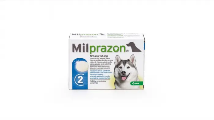 Milprazon Dog 12.5   125 mg (  5 kg), 2 tablete