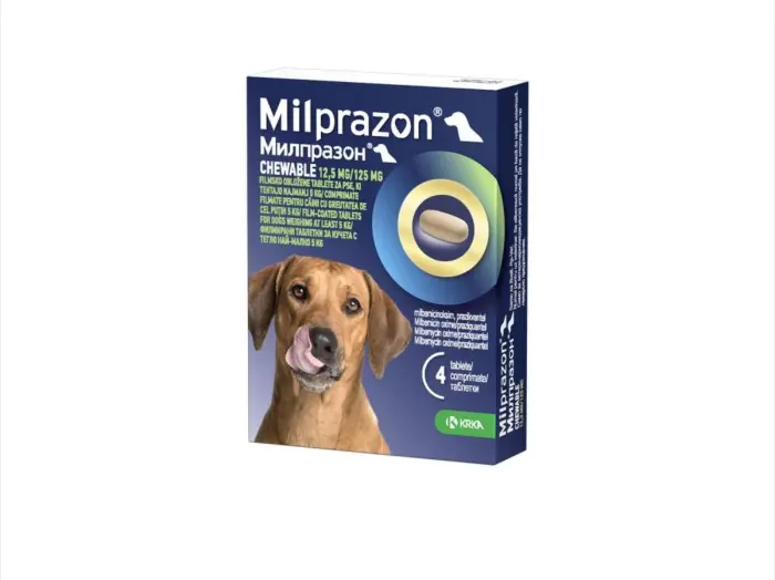 Milprazon chewable Dog 12.5   125 mg (  5 kg), 4 tablete