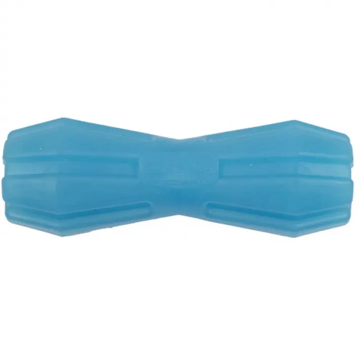 Jucarie in forma de Gantera cu Gaura din cauciuc termoplastic, multicolor, 12 cm