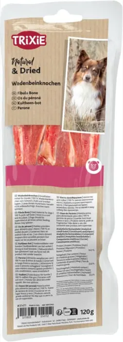 Os de Porc pentru caini Vacum 17 cm 3 buc  120 g