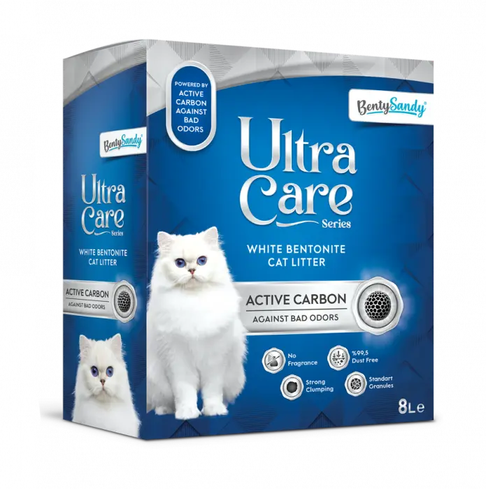 Asternut Igienic Ultra Care Carbon Activ pentru Pisici 8 l
