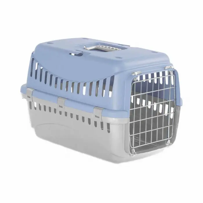 Cusca transport animale MPB GIPSY L, 58x38x38 cm, usa metal, Albastru