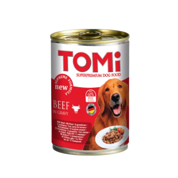 Conserva hrana umeda Tomi caine cu vita, 400 g