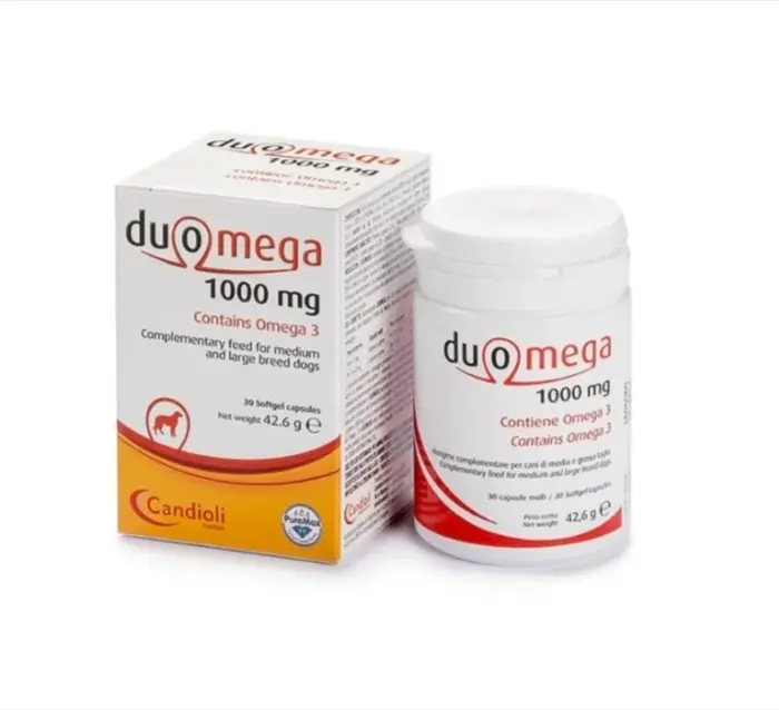 Duomega Dogs 30 softgel capsules 1000 mg , Suport Omega 3 pentru caini