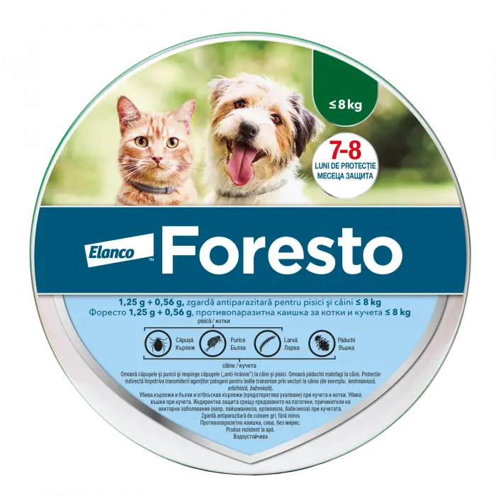 Foresto Zgarda Antiparazitara S ( 8 kg)