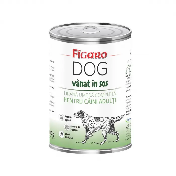 Hrana umeda pentru caini figaro dog Vanat in sos conserva 415 g