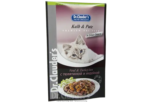 Hrana umeda pisica cu vitel si curcan Dr Clauder, 100 g