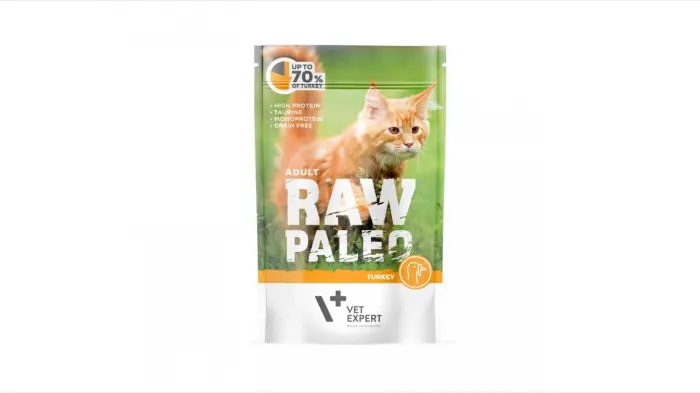 Hrana umeda, RAW PALEO CAT, adult, carne de curcan, 100 g