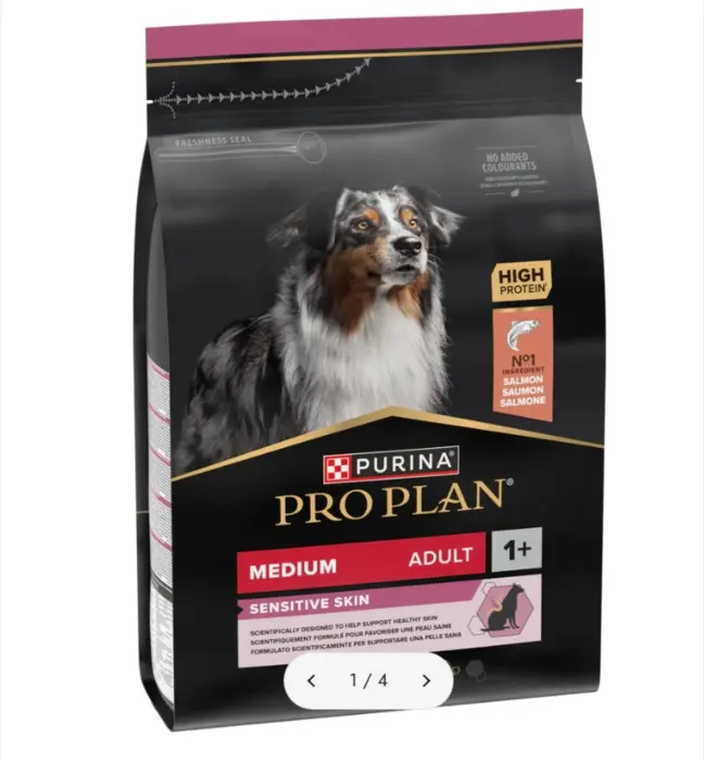 Hrana Uscata caini, Pro Plan Adult Medium Sensitive Skin Somon, 3 kg
