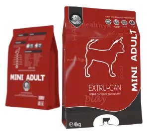 Hrana uscata pentru caini EXTRU-CAN MINI cu VITA sac 4kg